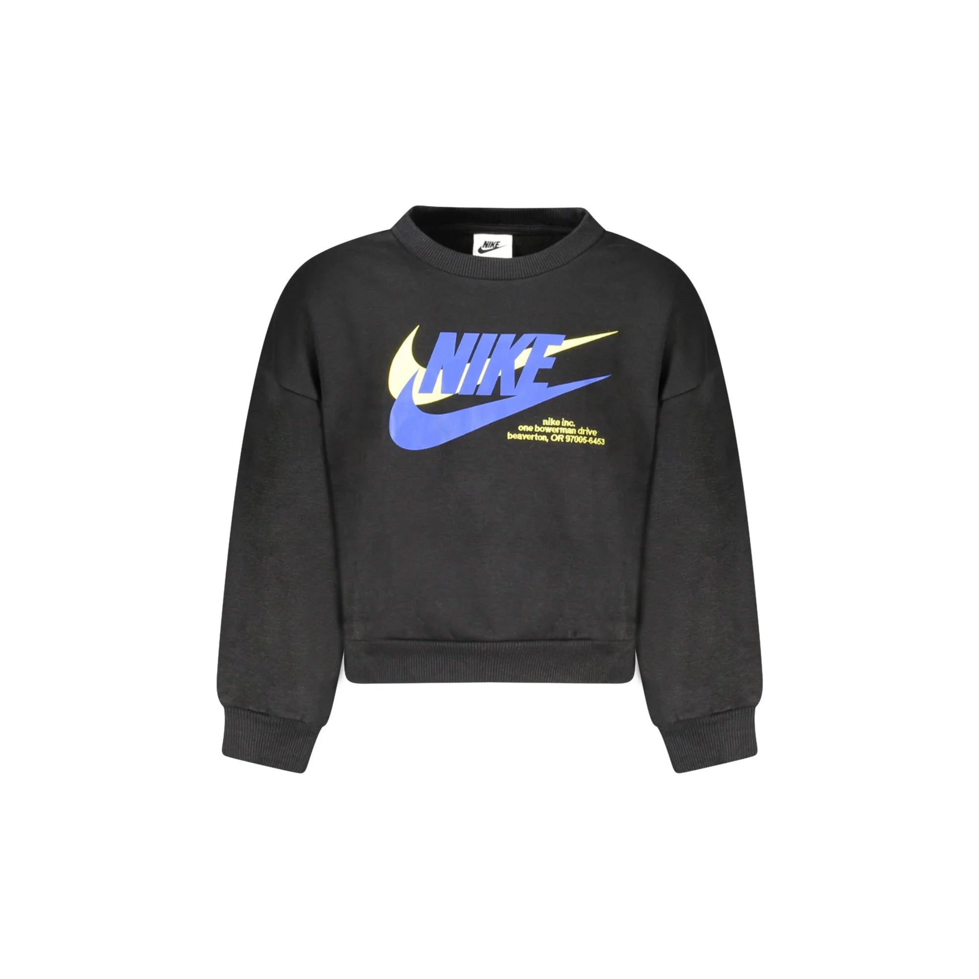 Nike Felpa Maniche Lunghe Unisex Nera Stampa/Logo Felpe Nero - foto prodotto